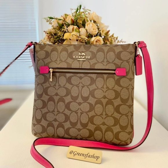 Coach Handbags - Coach Purse Rowan File Bag In Signature Canvas new